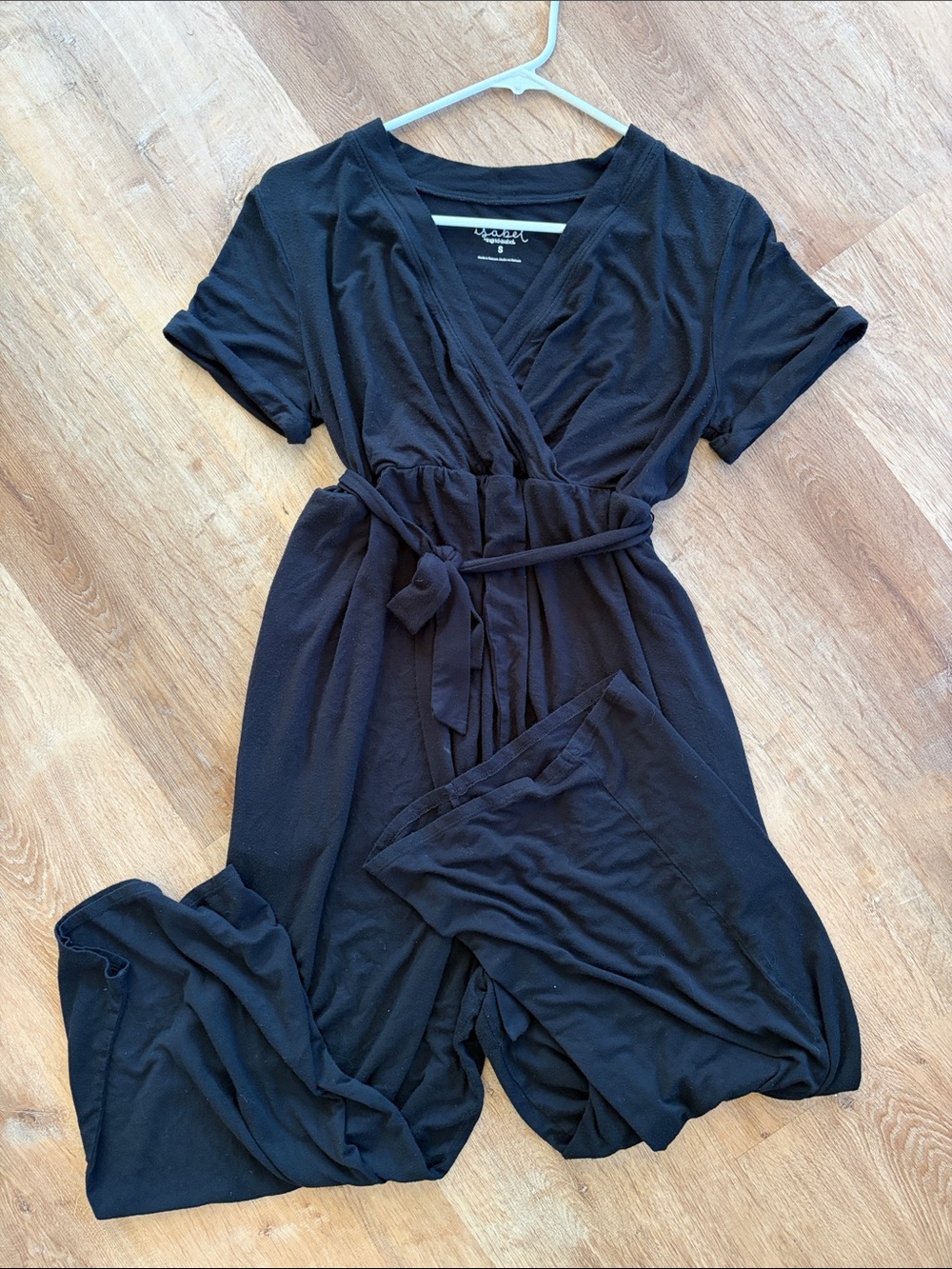 Isabel Maternity Black Wrap Jumpsuit